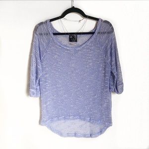 BEAUTIFUL Oh My Julian crochet periwinkle sweater